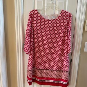 Pink and Red Geometric Dress Size XL
